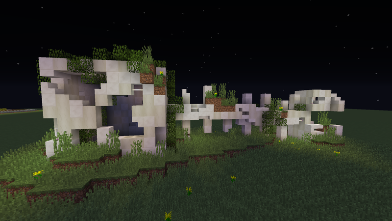 Illustration for article titled The Latest Minecraft Trend Has Fans Building Creepy, Giant Skeletons